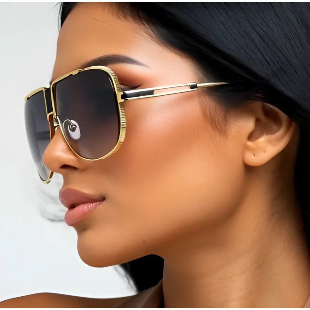 Oversized Women‎ Pilot Sunglasses Outfit Sun Glasses Cool Designer Tinted Shades